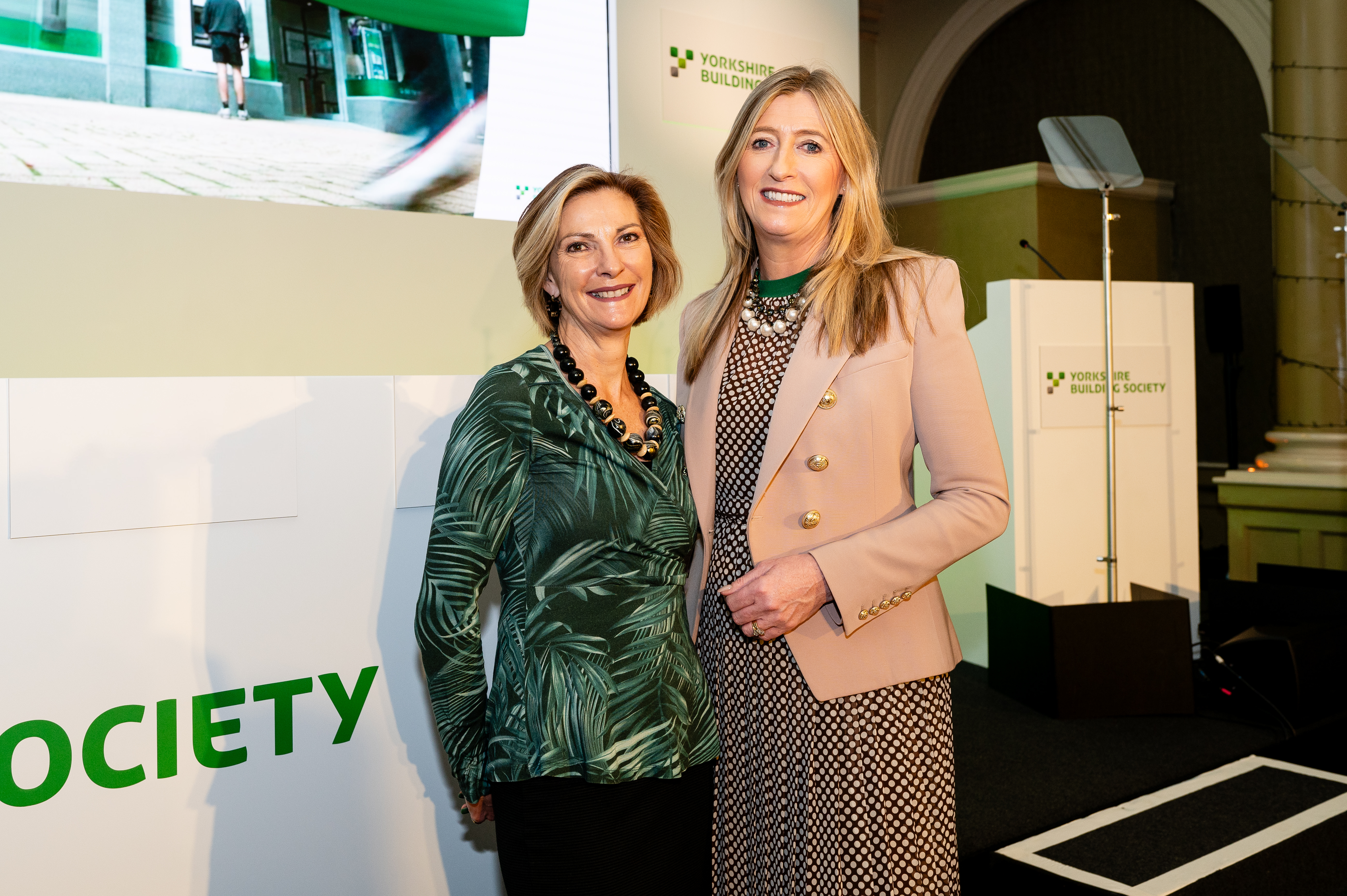 Annemarie Durbin, Chair of Yorkshire Building Society with Susan Allen, Chief Executive of Yorkshire Building Society 